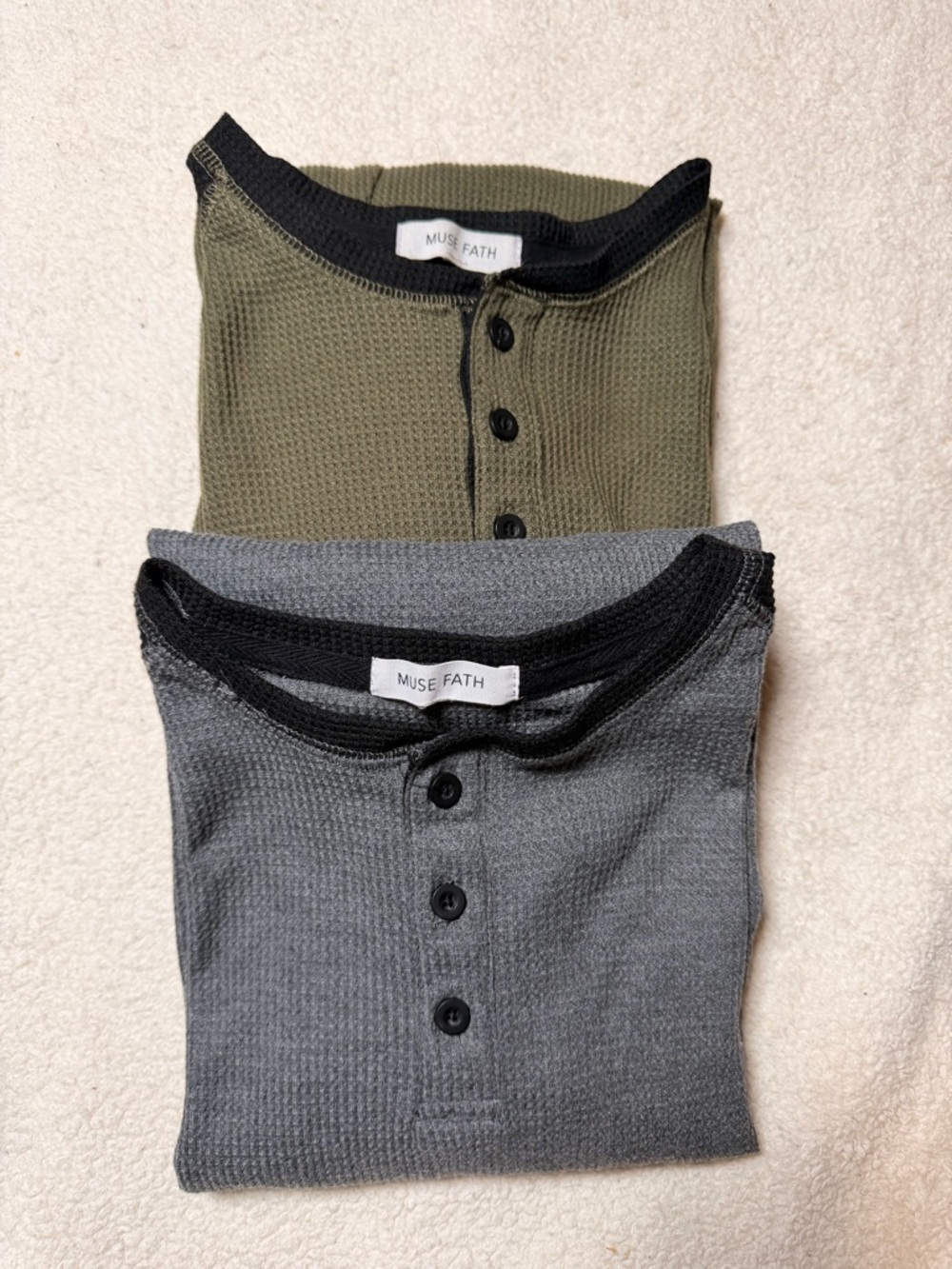 Muse Fath Olive/Black & gray/black Men's Henley L